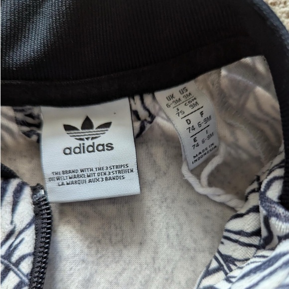 addidas velour zebras print sweat track suit 9 months - Picture 2 of 4